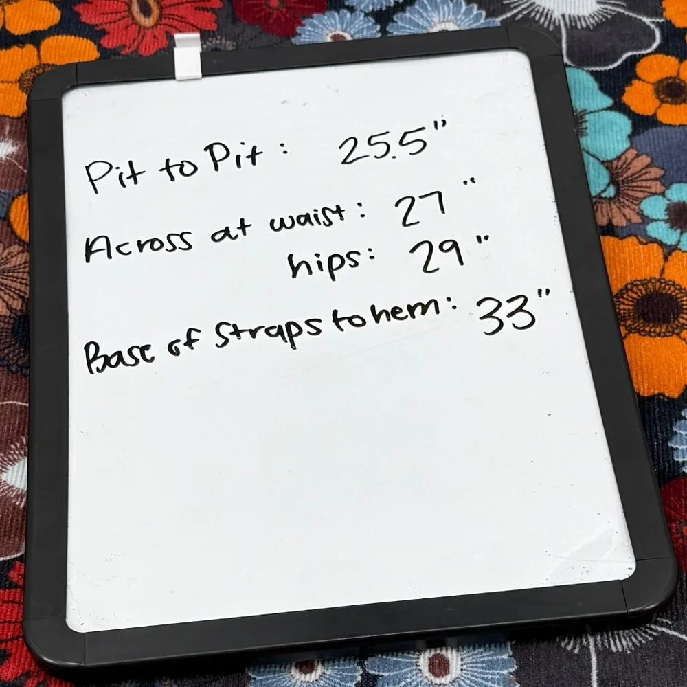 Lucy & Yak Freyja Corduroy Midi Pinafore Dress | 70s Dawn Floral Print | Size 22 - Picture 8 of 9